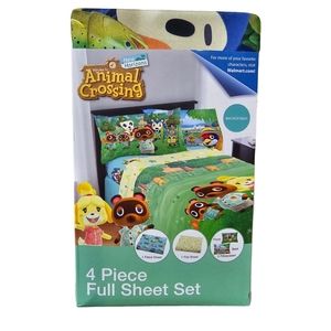 Animal Crossing Happy Campers Kids Full Sheet Set 4pcs